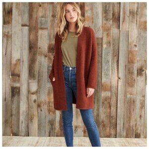 Jenni Kayne Sweater Coat Rust Size L